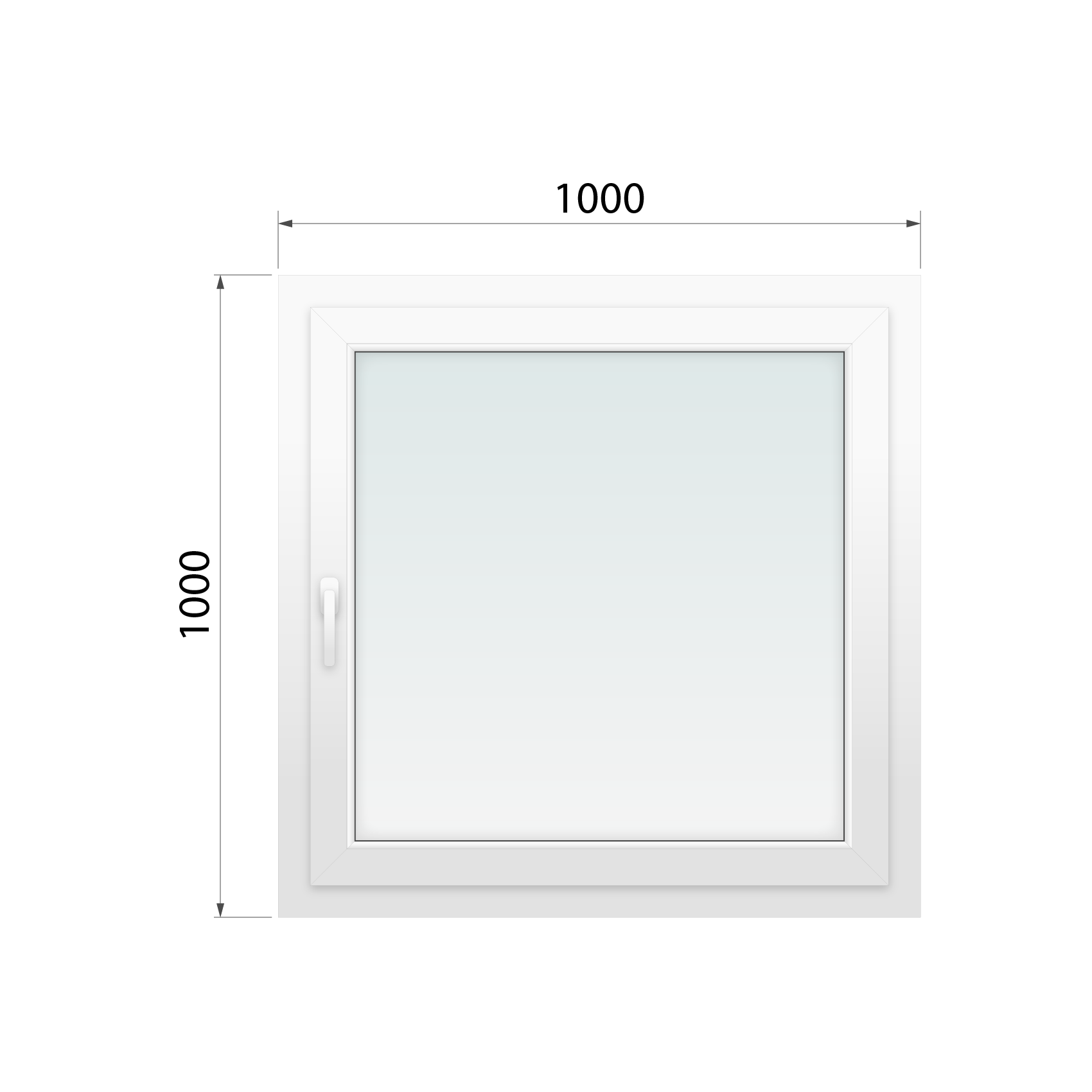 купити Вікно поворотно-відкидне WDS 6S 70 1000х1000 мм праве від WiDo - мініатюра