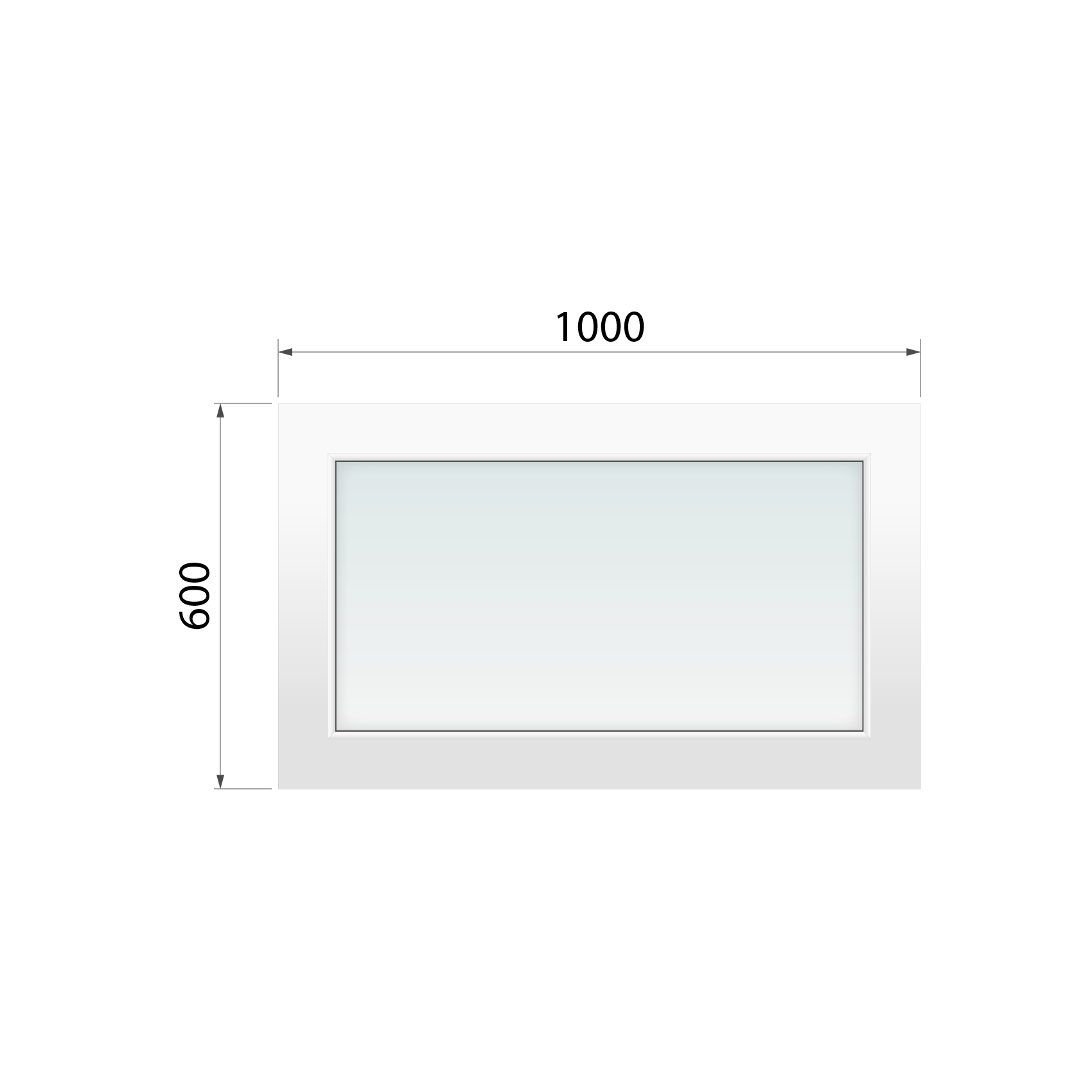 Kaufen Blindfenster Olimpia 60 1000x600 mm aus WiDo - miniatu