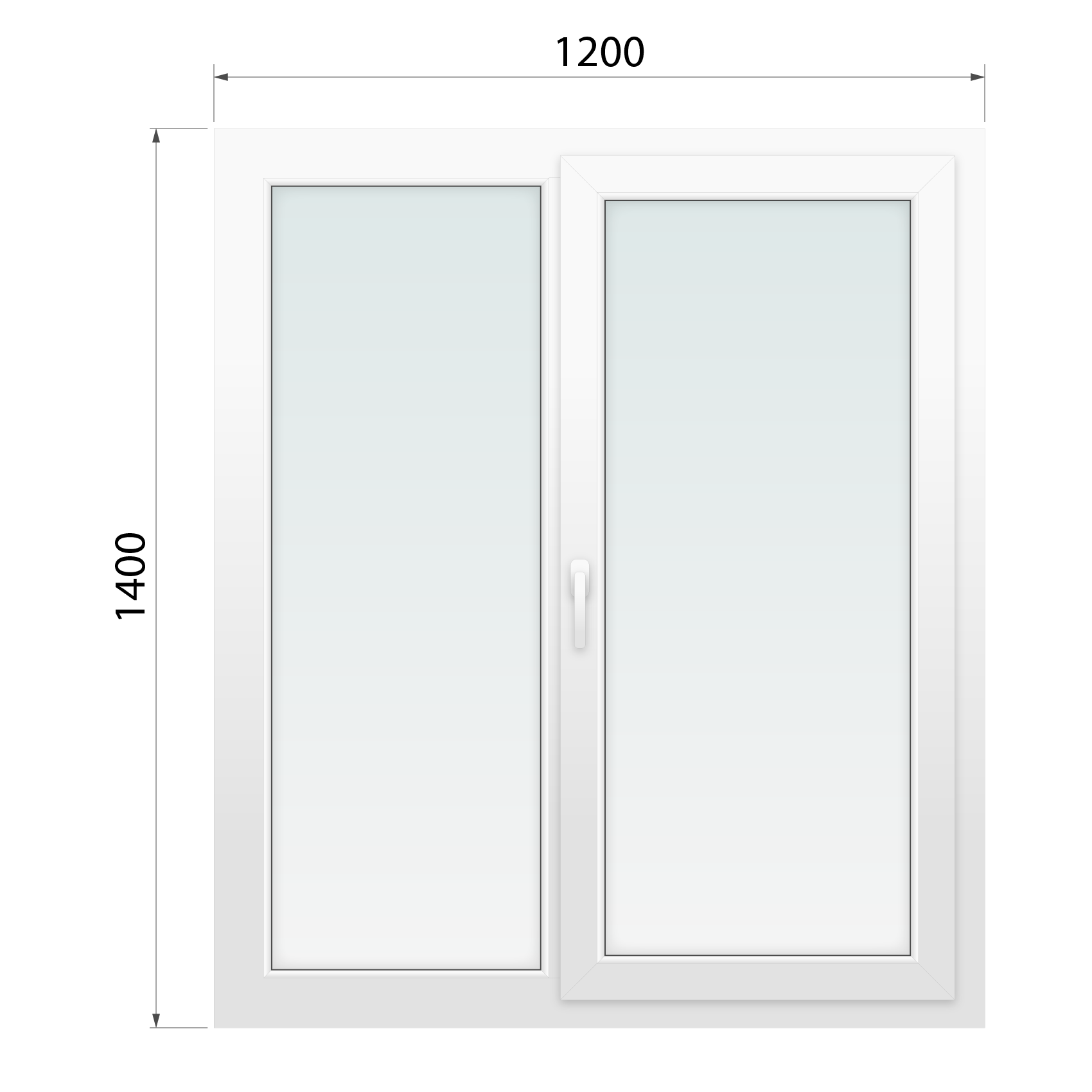 Kaufen Dreh-Kipp-Fenster WDS 6S 70 1200х1400 mm rechts aus WiDo - miniatu