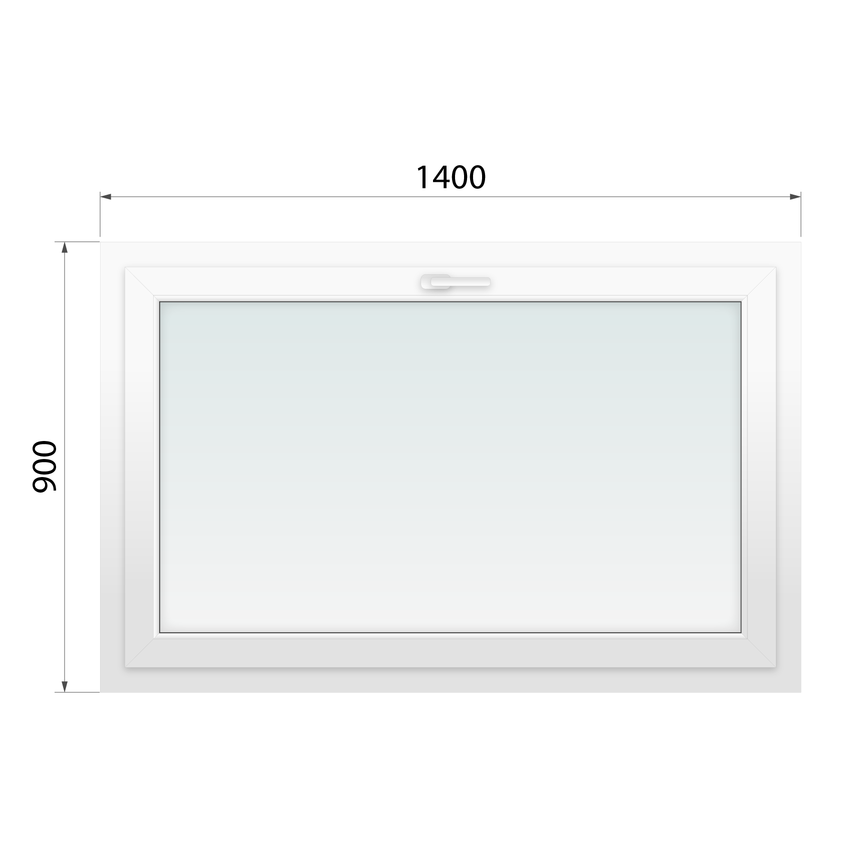 купити Вікно відкидне WDS 5S 60 мм верхнє 1400х900 від WiDo - мініатюра