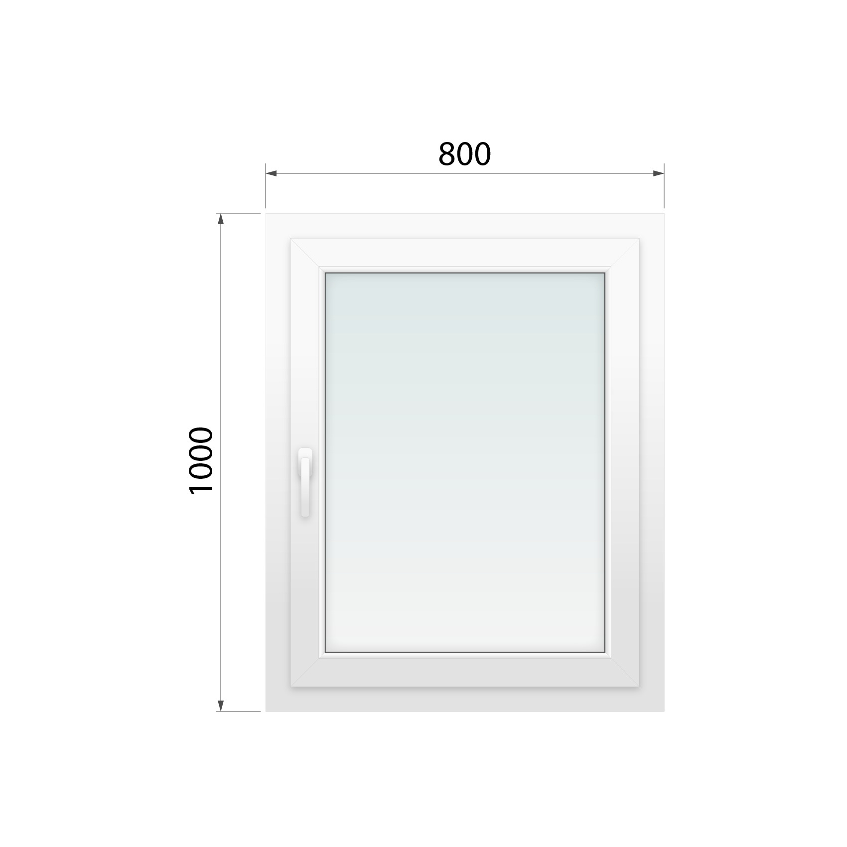 купить Окно поворотно-откидное Olimpia 60 800х1000 мм правое от WiDo - миниатюра