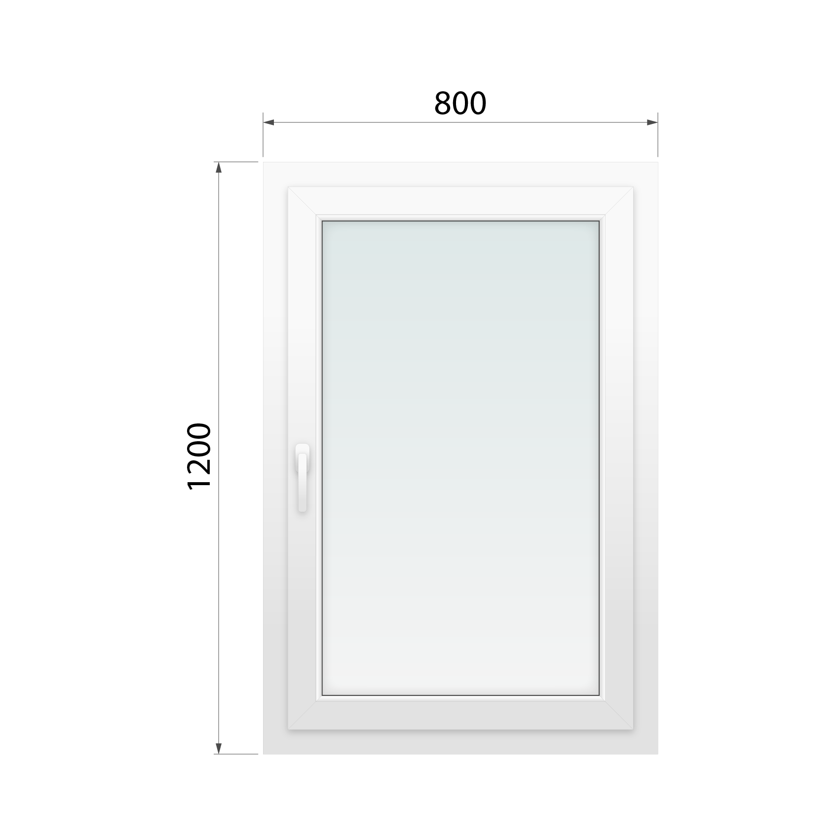 Kaufen Kipp- und Drehfenster Olimpia 60 800х1200 mm rechts aus WiDo - miniatu