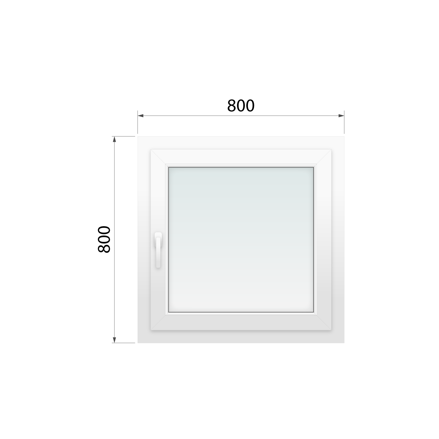 Kaufen Kipp- und Drehfenster Olimpia 60 800х800 mm rechts aus WiDo - miniatu