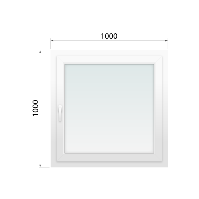 купити Вікно поворотно-відкидне WDS 5S 60 1000х1000 мм праве від WiDo - мініатюра