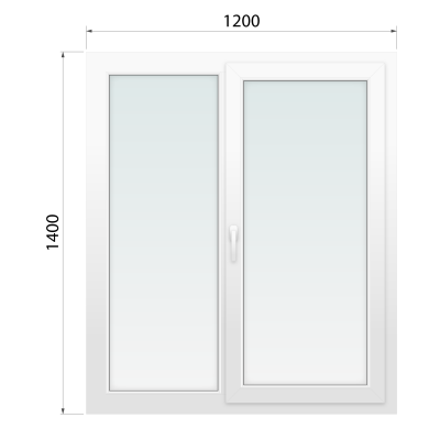 Kaufen Kipp- und Drehfenster Olimpia 60 1200х1400 mm rechts aus WiDo - miniatu