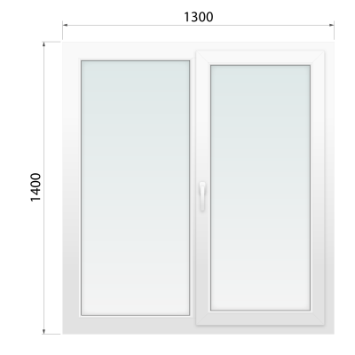 купити Вікно поворотно-відкидне Olimpia 60 1300х1400 мм праве від WiDo - мініатюра
