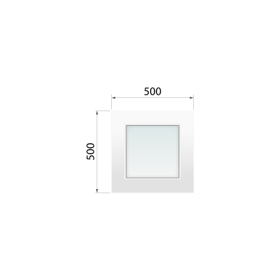 WiDo Kaufen Blindfenster Olimpia 60 500x500 mm