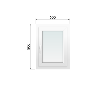 WiDo купить Окно поворотно-откидное Olimpia 60 600х800 мм правое Окно поворотно-откидное Olimpia 60 600х800 мм правое 1