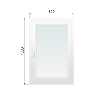 купити Вікно поворотно-відкидне Olimpia 60 800х1200 мм праве від WiDo - мініатюра