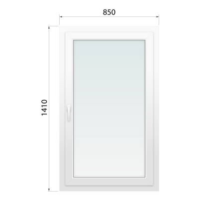 купити Вікно поворотно-відкидне Olimpia 60 850х1410 мм праве від WiDo - мініатюра